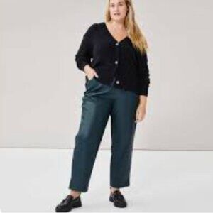 Joe Fresh - Teal Blue Faux Leather Pant - 14